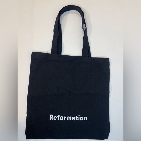 Reformation Classic Black Canvas Tote - Picture 1 of 7